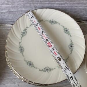 Lenox musette salad plates set of 2 silver platinum trim